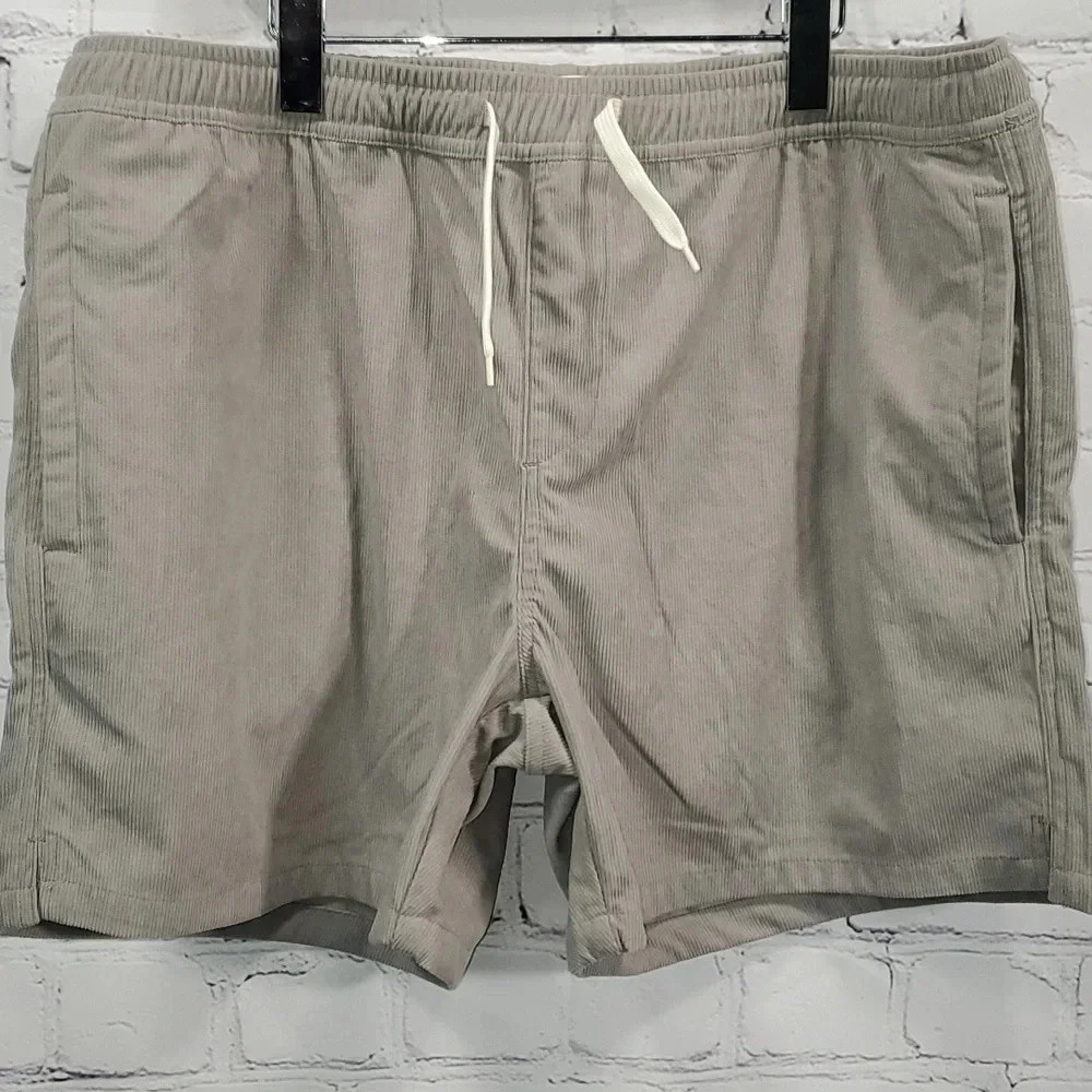 Simply‎ Southern Corduroy Shorts Mens Size XL Gray Drawstring NWOT
